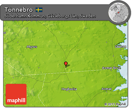 Physical Map of Tönnebro