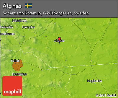 Physical Map of Älgnäs
