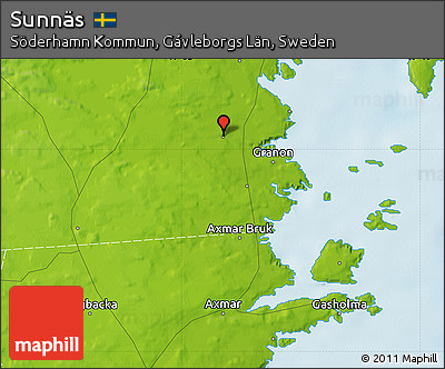 Physical Map of Sunnäs