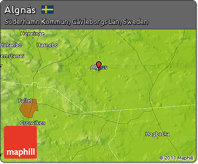 Physical Map of Älgnäs