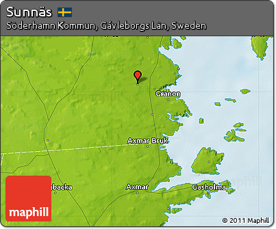 Physical Map of Sunnäs