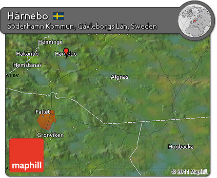 Satellite Map of Härnebo