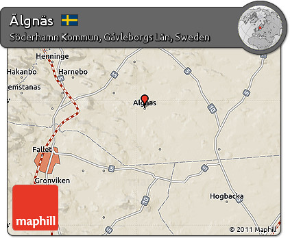 Shaded Relief Map of Älgnäs