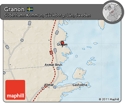 Shaded Relief Map of Granön