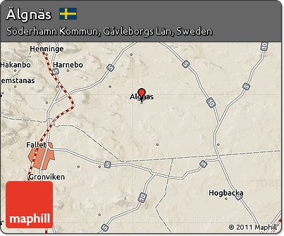 Shaded Relief Map of Älgnäs
