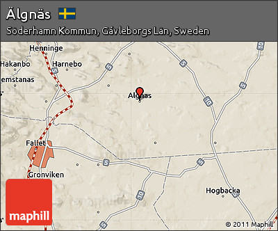 Shaded Relief Map of Älgnäs