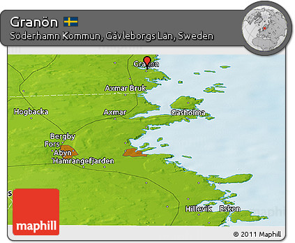 Physical Panoramic Map of Granön