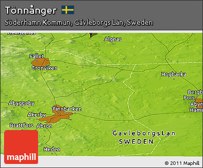 Physical Panoramic Map of Tönnånger
