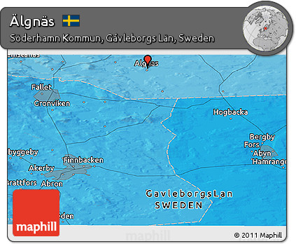 Political Panoramic Map of Älgnäs