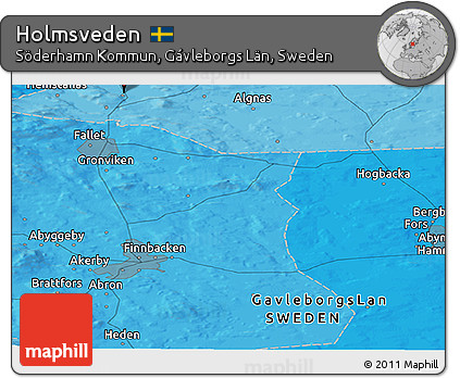 Political Panoramic Map of Holmsveden