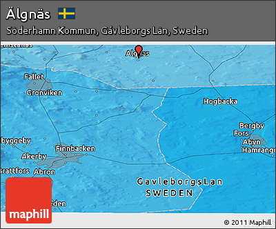 Political Panoramic Map of Älgnäs