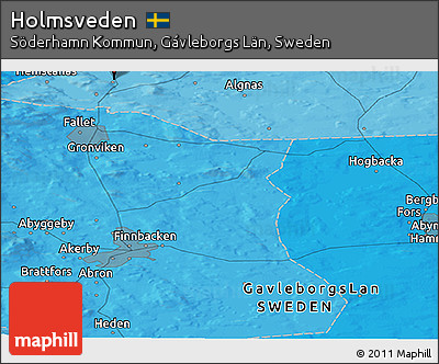 Political Panoramic Map of Holmsveden