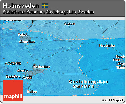 Political Panoramic Map of Holmsveden
