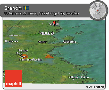 Satellite Panoramic Map of Granön