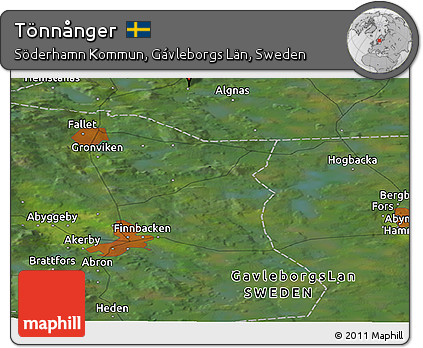 Satellite Panoramic Map of Tönnånger