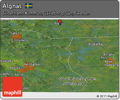Satellite Panoramic Map of Älgnäs