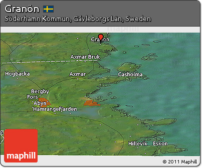 Satellite Panoramic Map of Granön