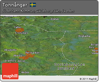 Satellite Panoramic Map of Tönnånger