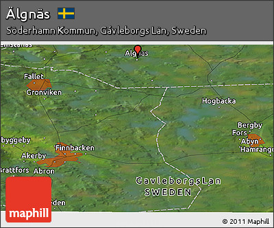 Satellite Panoramic Map of Älgnäs