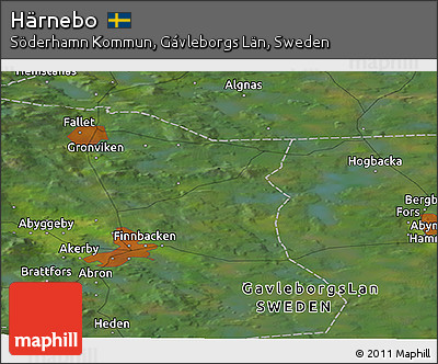 Satellite Panoramic Map of Härnebo
