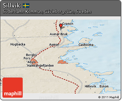 Shaded Relief Panoramic Map of Sillvik