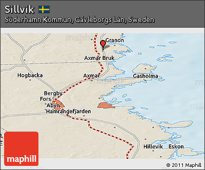 Shaded Relief Panoramic Map of Sillvik