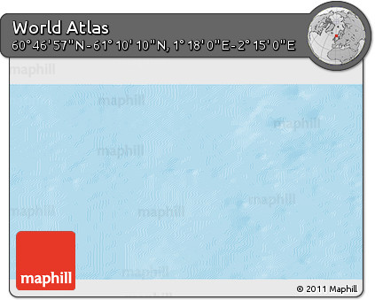 Physical 3D Map of the Area around 60° 58' 34" N, 1° 46' 29" E