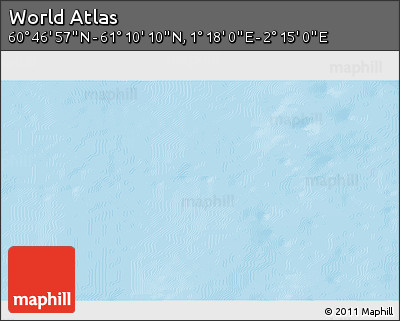 Physical 3D Map of the Area around 60° 58' 34" N, 1° 46' 29" E