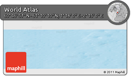 Physical Panoramic Map of the Area around 60° 58' 34" N, 1° 46' 29" E