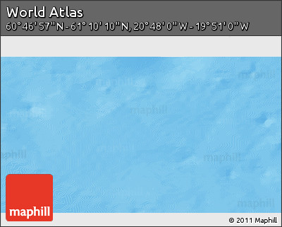Shaded Relief 3D Map of the Area around 60° 58' 34" N, 20° 19' 30" W