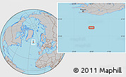 Gray Location Map of the area around 60° 58' 34" N, 20° 19' 30" W