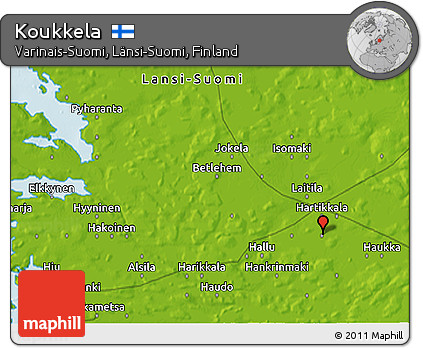 Physical 3D Map of Koukkela