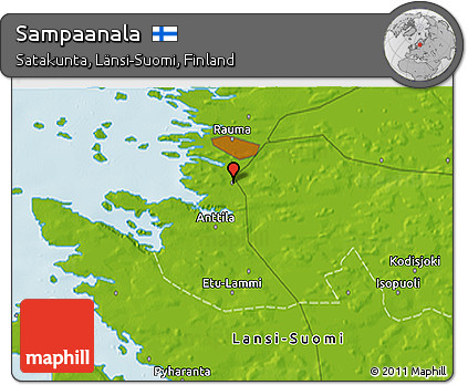 Physical 3D Map of Sampaanala