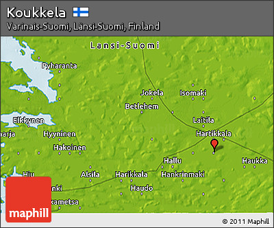 Physical 3D Map of Koukkela