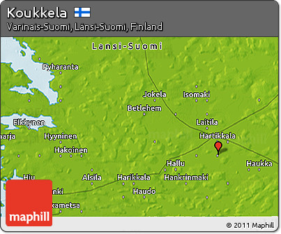 Physical 3D Map of Koukkela