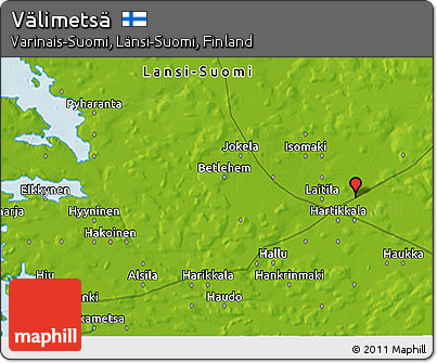 Physical 3D Map of Välimetsä