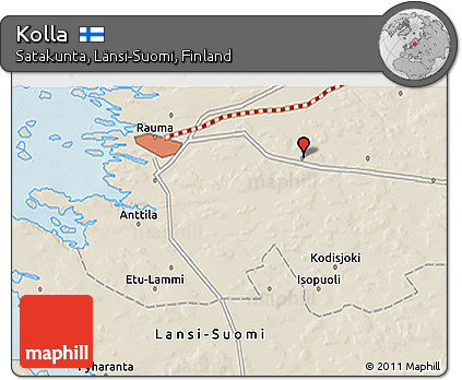 Shaded Relief 3D Map of Kolla
