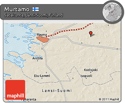 Shaded Relief 3D Map of Murtamo