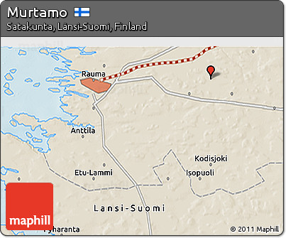Shaded Relief 3D Map of Murtamo