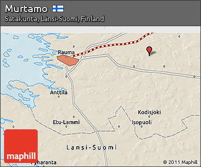 Shaded Relief 3D Map of Murtamo