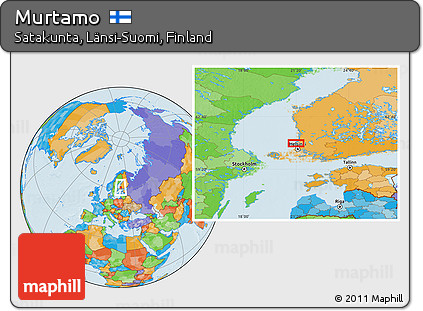Political Location Map of Murtamo