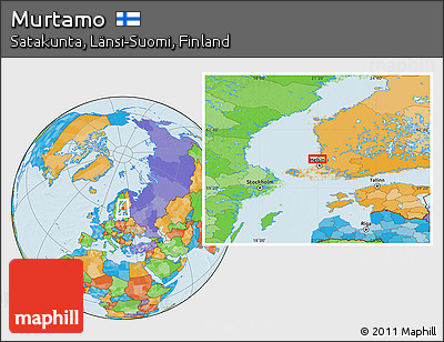 Political Location Map of Murtamo