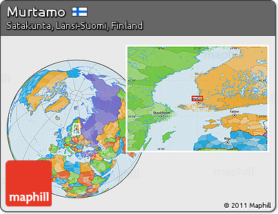 Political Location Map of Murtamo