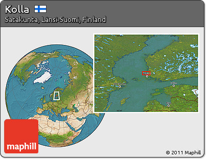 Satellite Location Map of Kolla