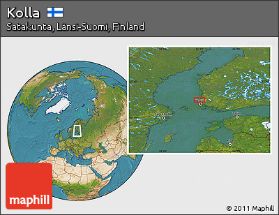 Satellite Location Map of Kolla