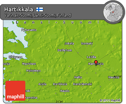 Physical Map of Hartikkala