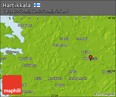 Physical Map of Hartikkala