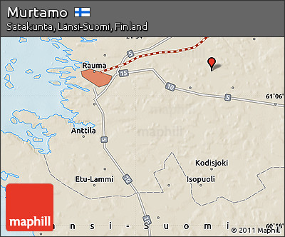 Shaded Relief Map of Murtamo