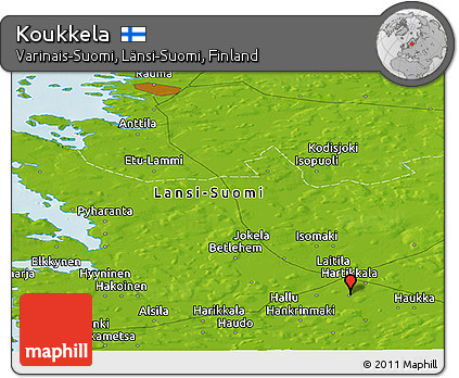 Physical Panoramic Map of Koukkela