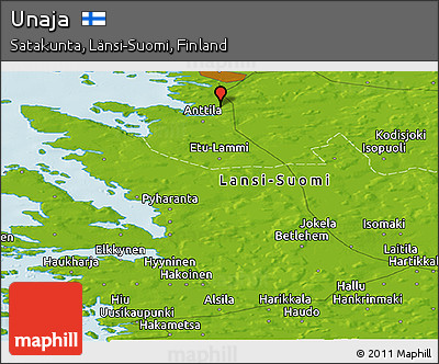Physical Panoramic Map of Unaja